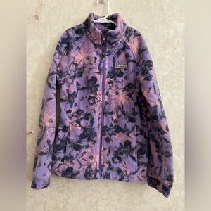 Columbia girls large 14-16 purple fleece jacket